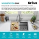 Кухонна мийка Kraus Kore 711х558 мм сатин KWT310-28 - зображення 7