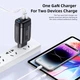 Зарядное устройство Uslion 65W GaN Charger-Dual Ports Travel Charger C+A Black - изображение 2