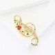 Брошь BROCHE бижутерия Музыка Скрипичный ключ с розой золотистая BRBF114410 - изображение 4