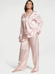 Піжама Сатинова (сорочка + штани) Victoria's Secret Satin Long Pajama Set XS Рожева смужка (26614012) - зображення 1