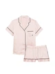 Піжама Сатинова (сорочка + шорти) Victoria's Secret Satin Short Pajama Set XS Рожева смужка (26604567) - изображение 3