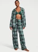 Піжама Фланель (сорочка + штани) Victoria's Secret Long Pajama Set S Short Клітинка (26710108) - зображення 1
