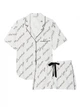 Піжама Сатинова (сорочка + шорти) Victoria's Secret Flannel Short Pajama Set M Біла (26527475) - зображення 2