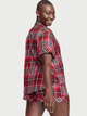 Піжама Фланель (сорочка + шорти) Victoria's Secret Flannel Short Pajama Set S Клітинка (26559943) - изображение 2