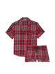 Піжама Фланель (сорочка + шорти) Victoria's Secret Flannel Short Pajama Set S Клітинка (26559943) - изображение 3