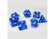 Набор кубиков Transparent 7 Dice Set - Blue (7 шт.) (g7dtran06) - изображение 4