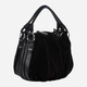 Сумка хобо женская из натуральной кожи большая ARTiS Bags 561 замш/4620 Черная (6501013394) - изображение 3
