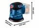 Аккумуляторная эксцентриковая шлифмашина Bosch GEX 185-Li SOLO (06013A5020) без акум и зарядки - изображение 3