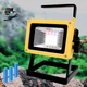 Светодиодный аккумуляторный прожектор Led FloodLight 30W переносной ручной фонарь на подставке - изображение 1