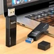 Хаб HOCO HB20 Mindful 2-in-1card reader(USB2.0) Black (6931474735201) - изображение 5