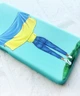 Матовий чохол на iPhone 15 Бірюзовий Дівчина з прапором (принт 263) - зображення 2