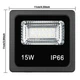 Прожектор із вологозахистом RIAS Smart LED RGB IP66 15W Bluetooth управління з додатку Black (3_05338) - зображення 2