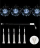 Світлодіодна гірлянда штора "Фейєрверк", 3x0,6м, 500 LED, 5 пучків, 8 режимів, 220V, Білий - зображення 8