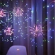 Светодиодная гирлянда штора "Фейерверк", 3x0,6м, 500 LED, 5 пучков, 8 режимов, 220V, Мультиколор - изображение 6
