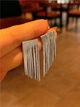 Сережки цвяшки з ланцюжками сережки-шторки Honey Fashion Accessories сріблястий (12-202) - зображення 1
