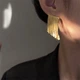 Сережки-водоспади з тонких ланцюжків "Starlight Fringe" Honey Fashion Accessories золотистий (120202) - зображення 4
