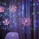 Гирлянда штора роса "Пучок Фейерверк", 3x0,6м, 1000 LED, 220V, 8 режимов, IP44, Мультиколор - изображение 7