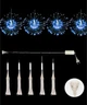 Світлодіодна гірлянда штора "Фейєрверк", 3x0,6м, 500 LED, 5 пучків, 8 режимів, 220V, Синій - зображення 8