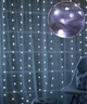 Світлодіодна гірлянда штора "Кришталеві кульки", 3x2м, від USB, 240 LED, 8 режимів, IP44, Холодний білий - зображення 3