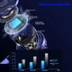 Портативный перезаряжаемый складной на 90° вентилятор, воздушный охладитель со светодиодным цифровым дисплеем, обновленная версия, плавная регулировка скорости, Белый - изображение 4