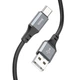 Кабель Hoco X92 USB для Type-C 3m black - зображення 4