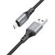 Кабель Hoco X92 USB to MicroUSB 3m black - зображення 1