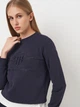 Свитшот женский GANT Reg Tonal Shield C-Neck Sweat 4200663-433 XS Синий (7325706894634) - изображение 4