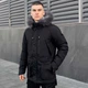 Чоловіча зимова Парка Pobedov Seniora Udacha Gray Чорна розмір 2XL - зображення 1