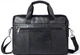 Мужская кожаная сумка для ноутбука 15" и документов А4 из натуральной кожи горизонтальная деловая черная 59173 - изображение 6