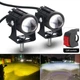 2 Фары светодиодных LED для мотоцикла желтый / белый - изображение 1