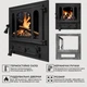 Дверца для печи Iron Fire Amber 465х485 мм со стеклом чугунная - изображение 4