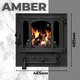 Дверца для печи Iron Fire Amber 465х485 мм со стеклом чугунная - изображение 7