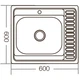 Мийка кухонна Zerix Z6060L-06-160E (Satin) (ZM0568) - зображення 3