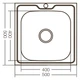 Кухонная мойка накладная Zerix Z5050-06-160E (Satin) (ZX1609) - изображение 2