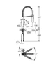 Смеситель для кухни с гибким изливом Grohe Eurocube (31395000) - изображение 11