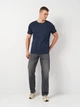 Футболка хлопковая длинная мужская Piazza Italia 83227-62 S Blue (2083227005032) - изображение 3
