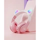 Наушники с котячими ушками Bluetooth Hoco W42 Adventure — Cherry Blossom (016i) - изображение 7