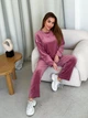 Костюм женский плюшевый кофта и штаны Casual Style Collection L-XL розовый - изображение 2