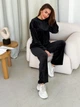 Костюм женский плюшевый кофта и штаны Casual Style Collection L-XL черный - изображение 5