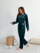 Костюм жіночий плюшевий кофта та штани Casual Style Collection L-XL зелений - зображення 8