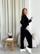 Костюм женский плюшевый кофта и штаны Casual Style Collection L-XL черный - изображение 4