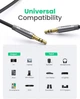 Аудіо кабель UGREEN AV150 3.5mm Cable Male to Male Alu Case Braid 1m (Silver gray) (UGR-50355) - зображення 7