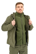 Зимова чоловіча куртка з флісом Eagle Soft Shell WJ-17 Оливковий 2XL - зображення 7