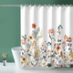 Шторка для ванной и душа с крючками водоотталкивающая 180x180 см С полевыми цветами - изображение 1
