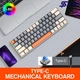 Сіро-біла провідна механічна ігрова клавіатура TWolf T60 Blue Switch. - зображення 3