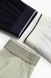 Набор коротких хлопковых боксеров H&M 3 шт L green gray melange разноцветный 2008 - изображение 5