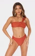 Топ купальний на одне плече коричневого кольору XL PrettyLittleThing - зображення 6