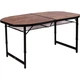 Стіл Bo-Camp Woodbine Oval 150x80 см Black/Wood look 1404230 DAS301532 - зображення 1