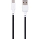 Кабель Gelius Full Silicon Type-C-USB 1.2м (2.4A) 18W для зарядки и передачи данных Black/White (GP-UCN001C) - изображение 1