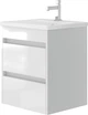 Тумба подвесная JUVENTA Otto-55 белая с умывальником Soft-55 - изображение 1